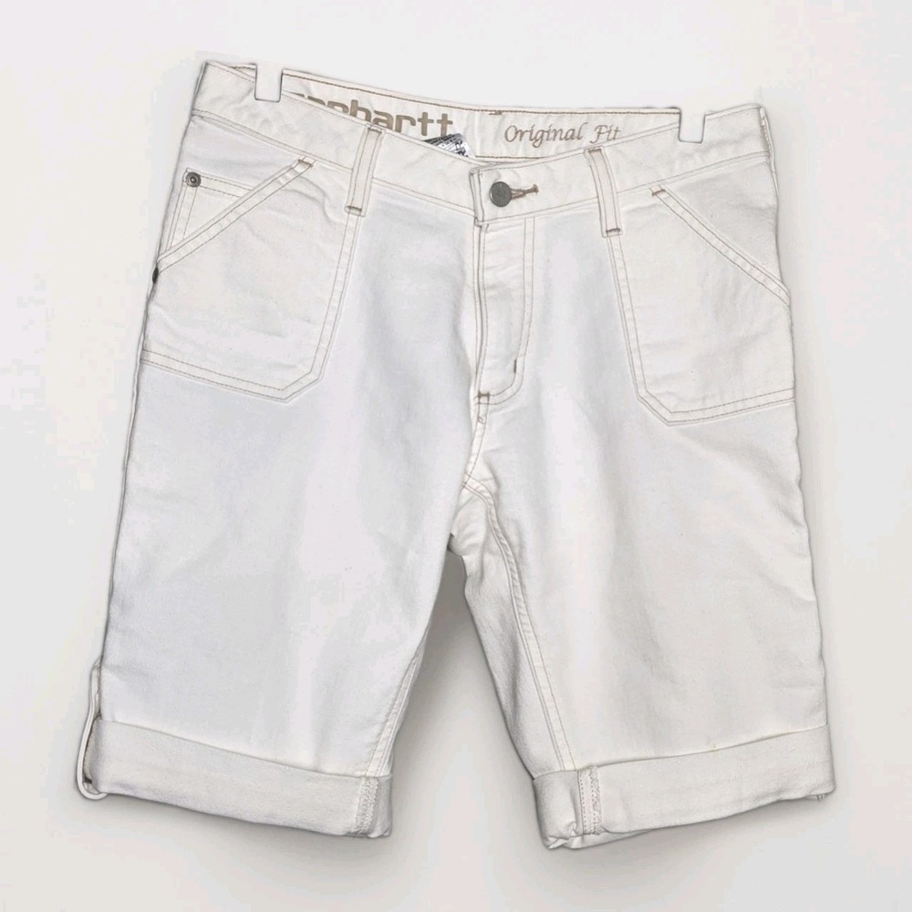 Carhartt Women's Original Fit Crop Jeans  WHITE Denim 1Size 6 Roll Tab